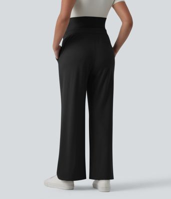 Halara Flex™ DayStretch Super High Waisted Straight Leg Work Maternity Pants with Pockets