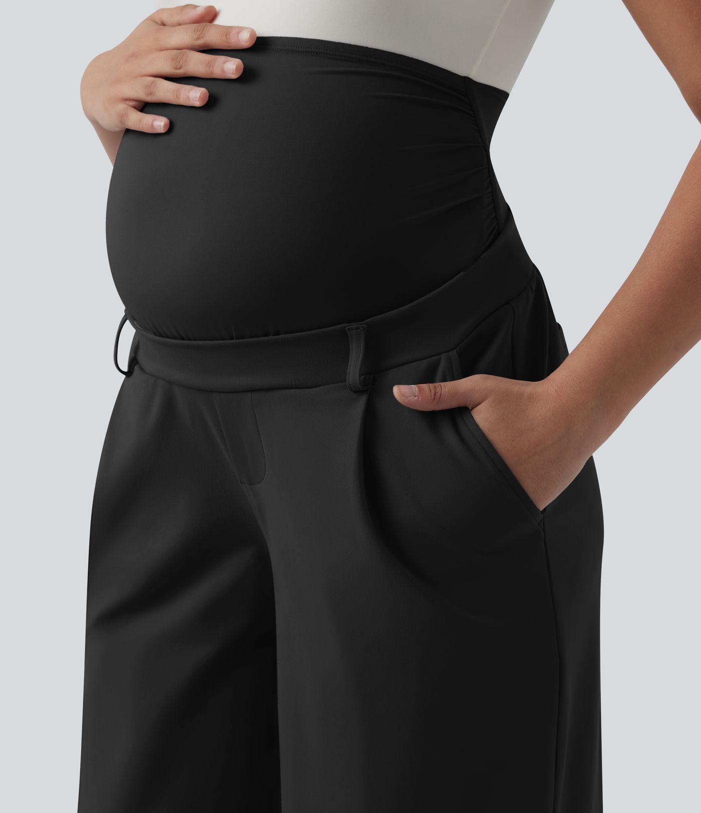Halara Flex™ DayStretch Super High Waisted Straight Leg Work Maternity Pants with Pockets