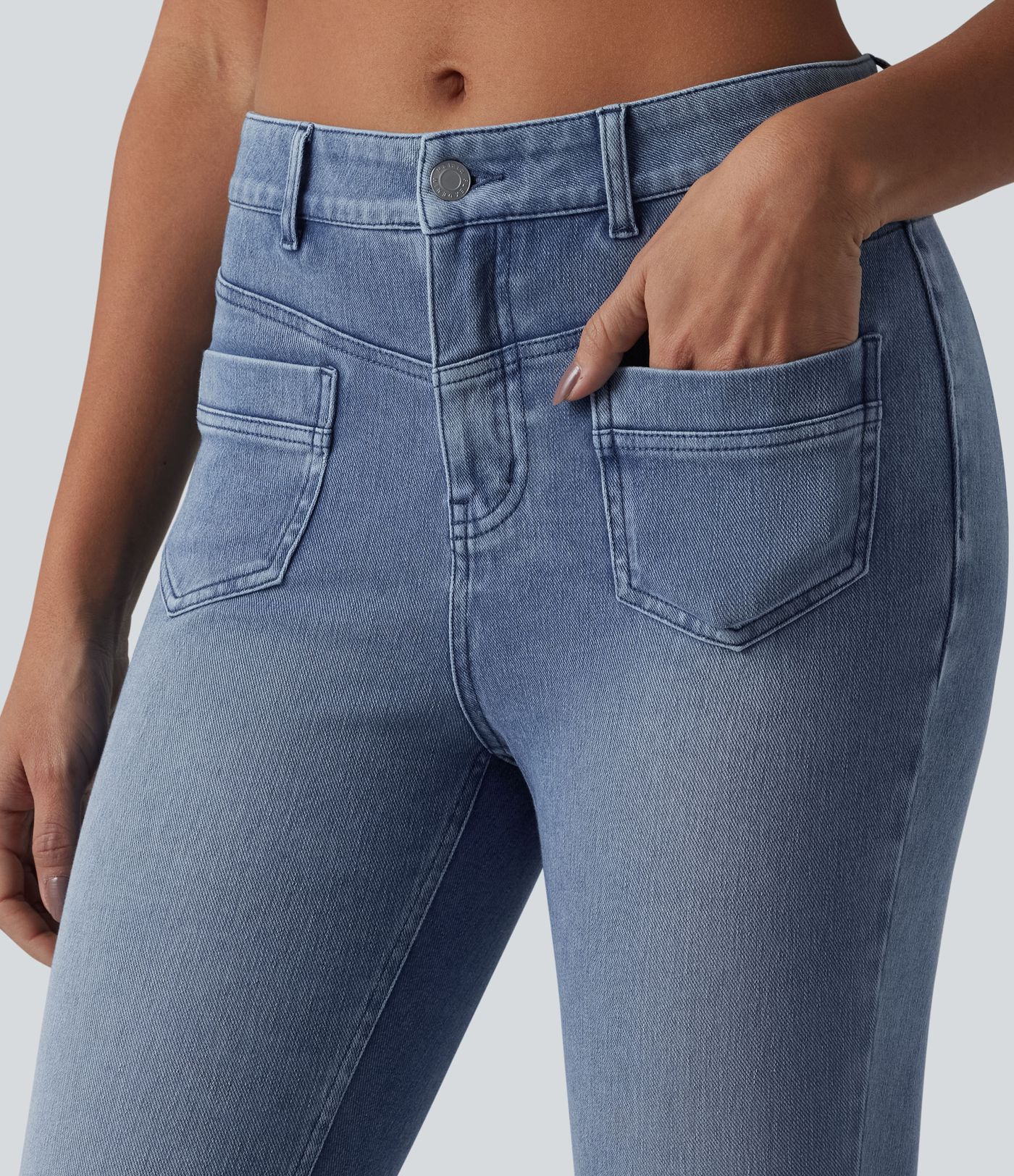 Halara Flex™ Mid Rise Casual Skinny Jeans with Pockets