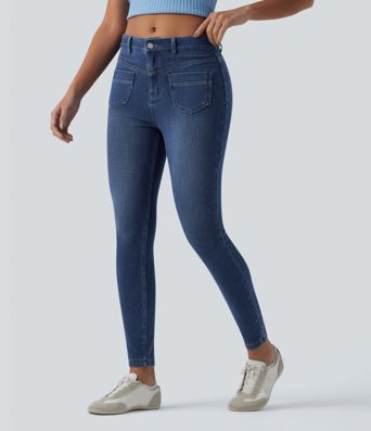 Halara Flex™ Mid Rise Casual Skinny Jeans with Pockets