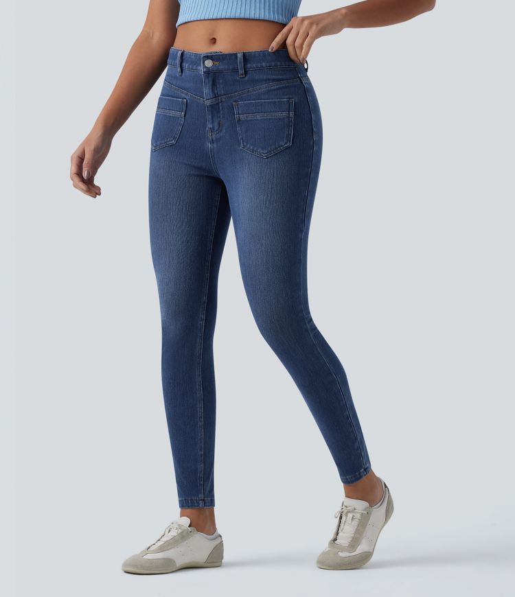 Halara Flex™ Mid Rise Casual Skinny Jeans with Pockets