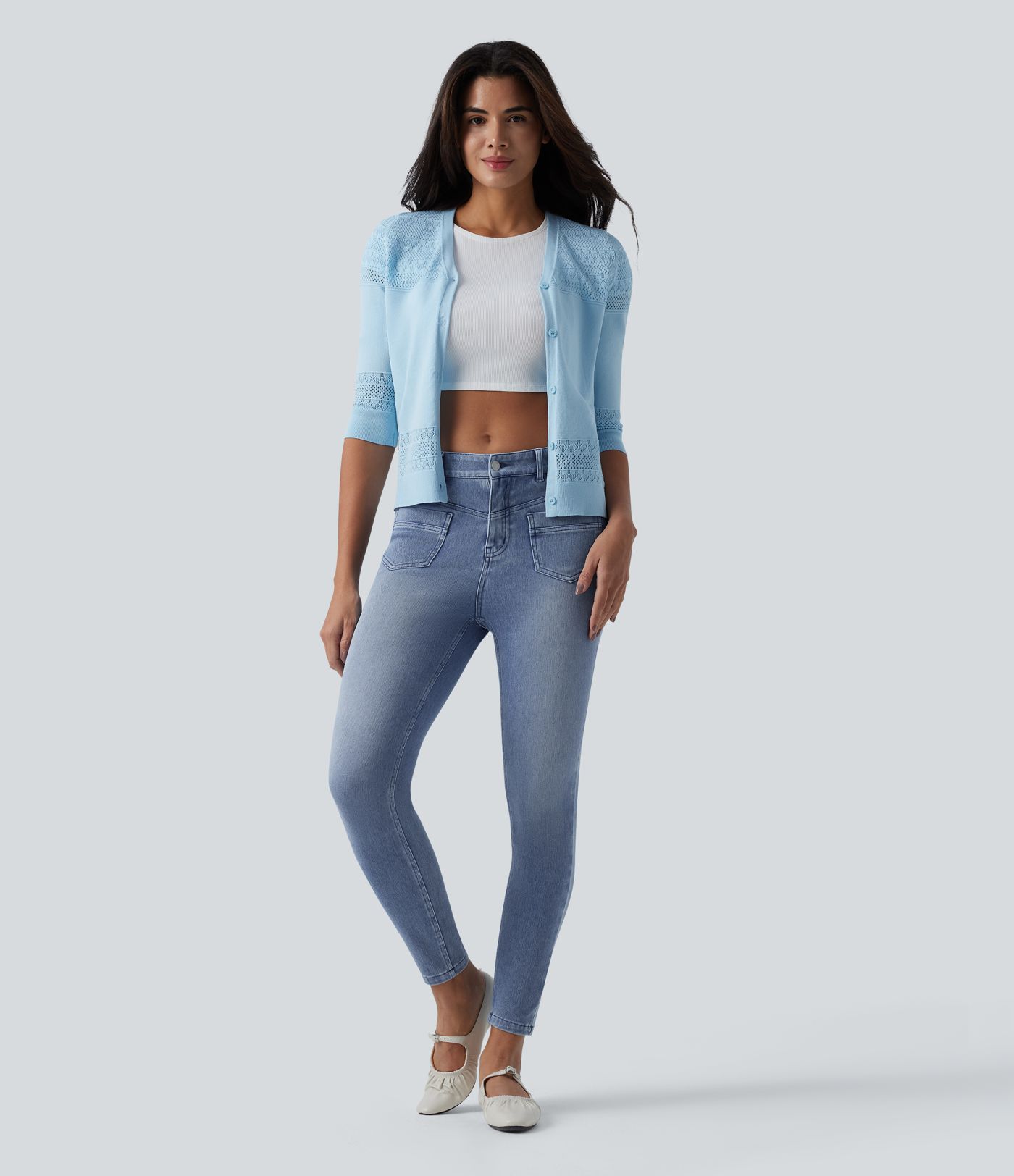 Halara Flex™ Mid Rise Casual Skinny Jeans with Pockets