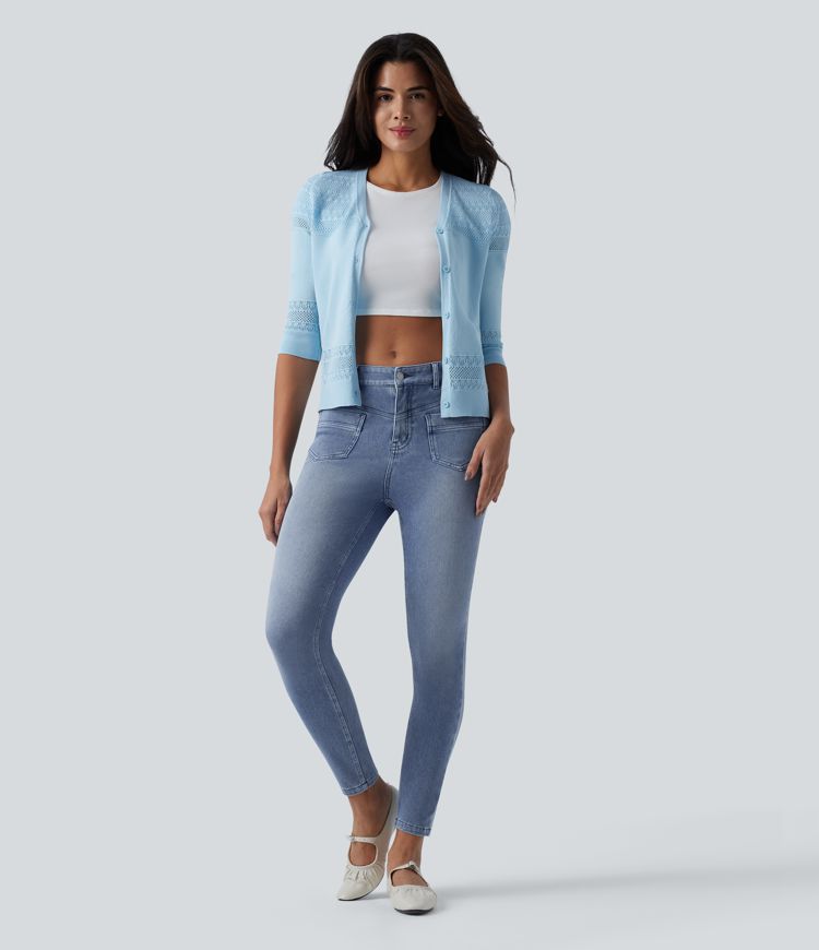 Halara Flex™ Mid Rise Casual Skinny Jeans with Pockets