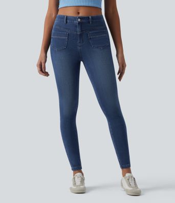 Halara Flex™ Mid Rise Casual Skinny Jeans with Pockets