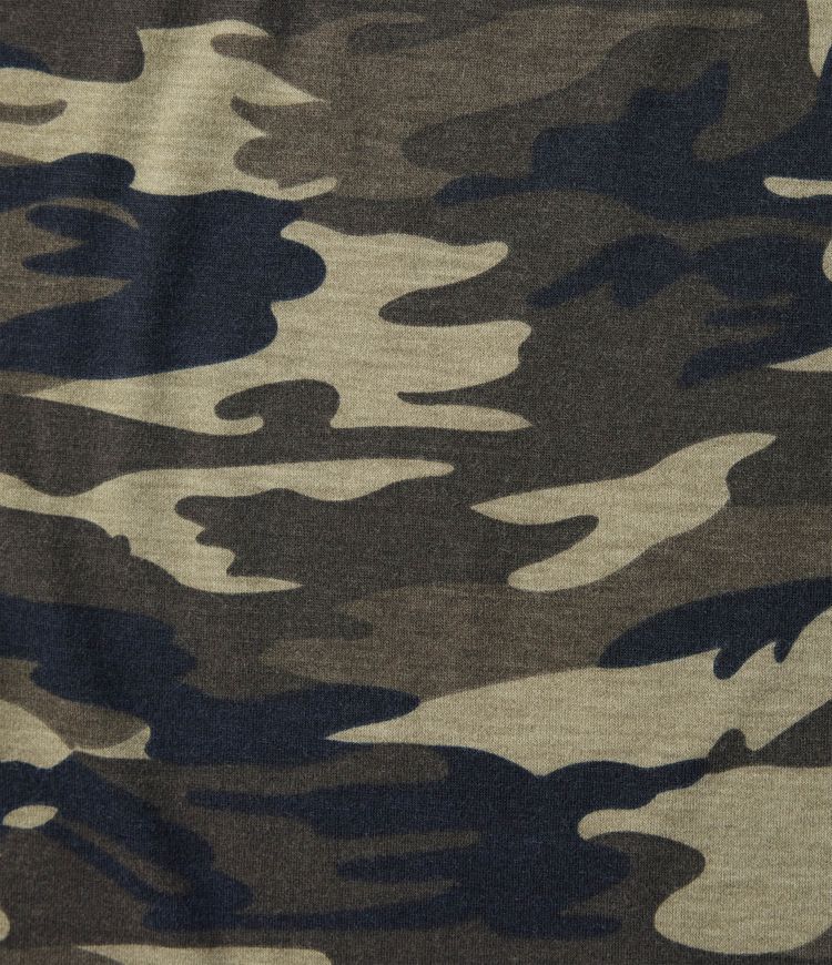 Round Neck Short Sleeve Cut Out Camo Casual T-Shirt