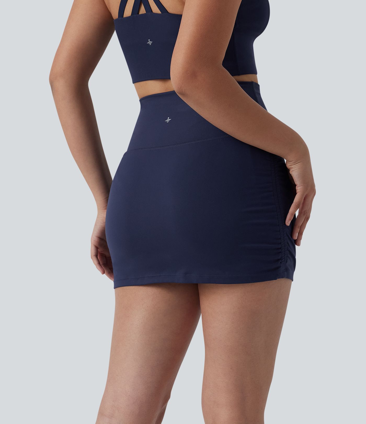SoftlyZero™ High Waisted Tummy Control 2-in-1 Ruched Bodycon Mini Tennis Skirt with Pockets-UPF50+ SoftlyZero™ High Waisted Tummy Control 2-in-1 Ruched Bodycon Mini Tennis Skirt with Pockets-UPF50+