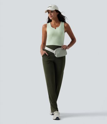 OneForm Seamless Flow Ribbed V-neck Yoga Tank Top