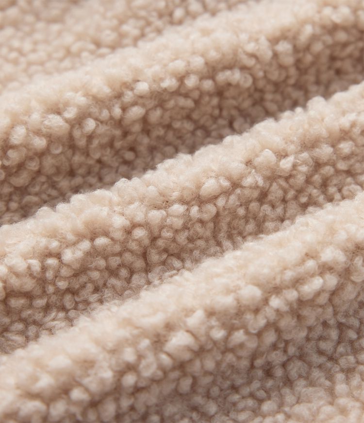 Collar Long Sleeve Casual Sherpa Jacket with Pockets