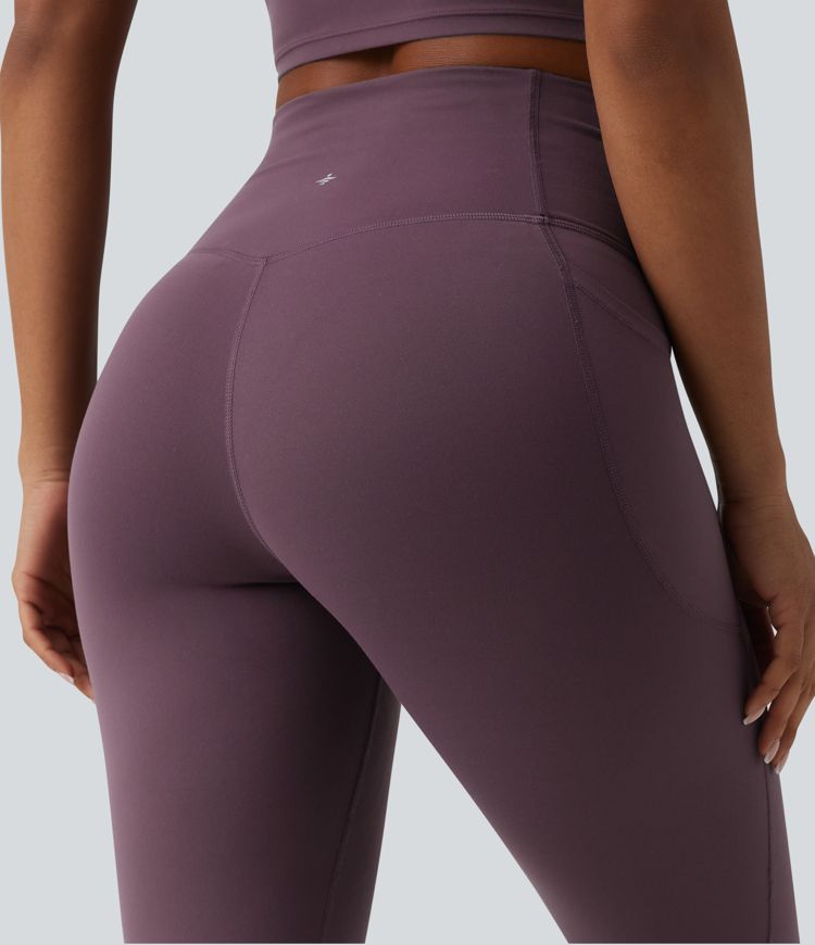 Softlyzero™ High Waisted Contrast Lace Workout Leggings with Pockets-UPF50+