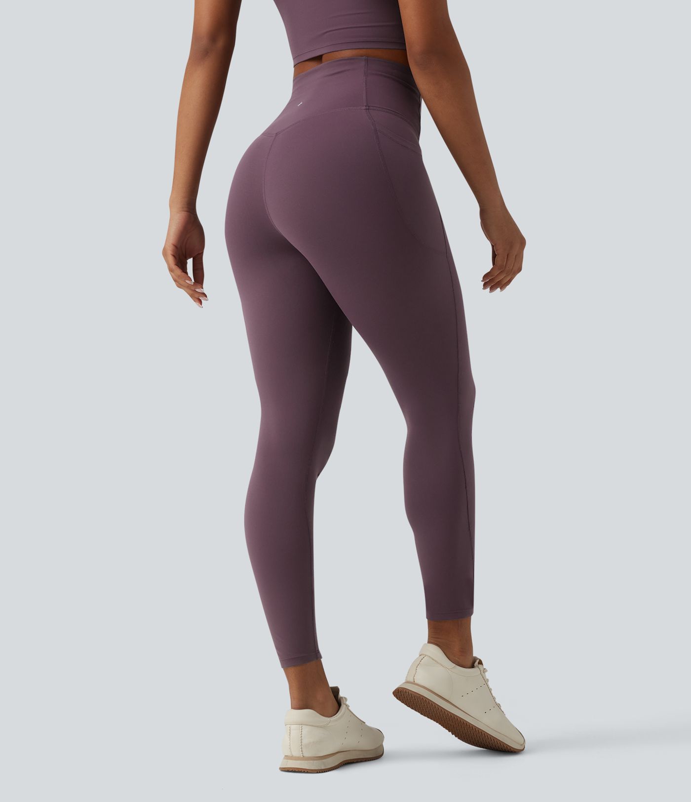 Softlyzero™ High Waisted Contrast Lace Workout Leggings with Pockets-UPF50+