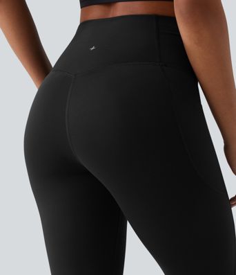 Softlyzero™ High Waisted Contrast Lace Workout Leggings with Pockets-UPF50+
