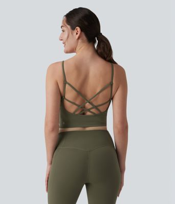 SoftlyZero™ Plush Sport-BH mit leichtem Halt, gekreuztem Rückenausschnitt und integriertem BH