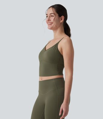 SoftlyZero™ Plush Sport-BH mit leichtem Halt, gekreuztem Rückenausschnitt und integriertem BH