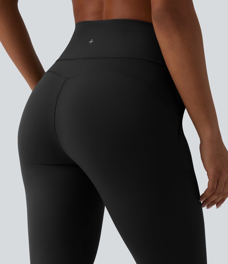 Halara UltraSculpt™ - Pedal-Pusher-Yogahose mit hohem Bund, Seitentaschen, Bauchkontrolle und geschlitztem Saum - slim