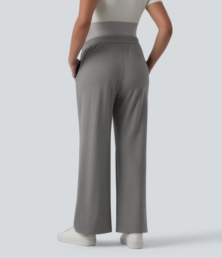 Halara Flex™ DayStretch Super High Waisted Straight Leg Work Maternity Pants with Pockets