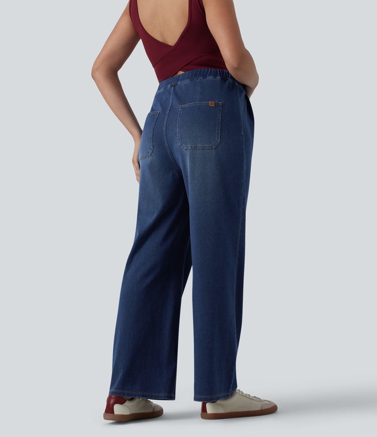 Halara Flex™ Jean large de grossesse taille haute avec poches
