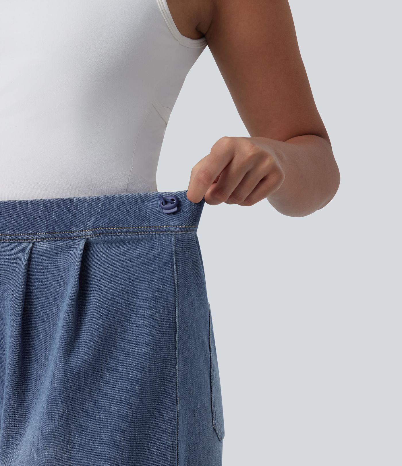 Halara Flex™ High Waisted Wide Leg Casual Maternity Jeans with Pockets