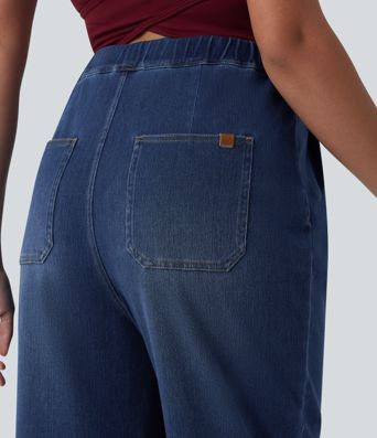 Halara Flex™ Jean large de grossesse taille haute avec poches