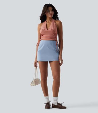 Halara Flex™ Denim High Waisted A-Line Micro Casual Skort