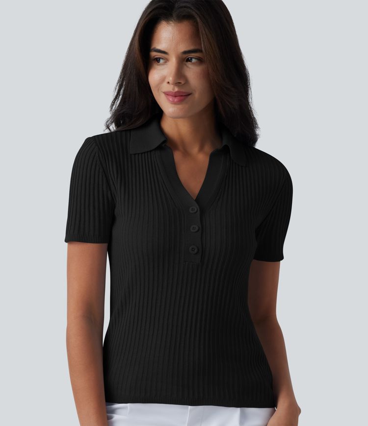 Polo Short Sleeve Work Sweater