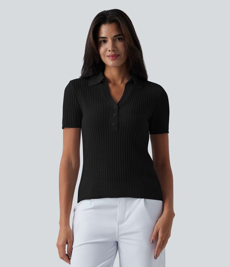 Polo Short Sleeve Work Sweater