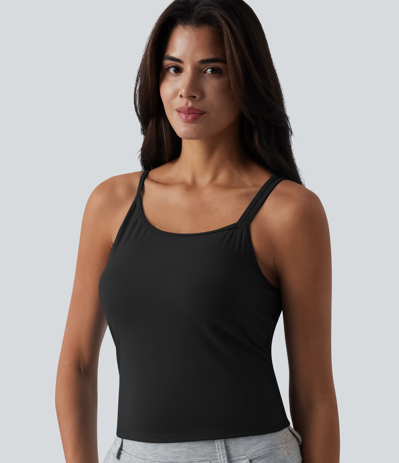 SoftlyZero™ Plush Asymmetric Neck Built-in Bra Casual Tank Top