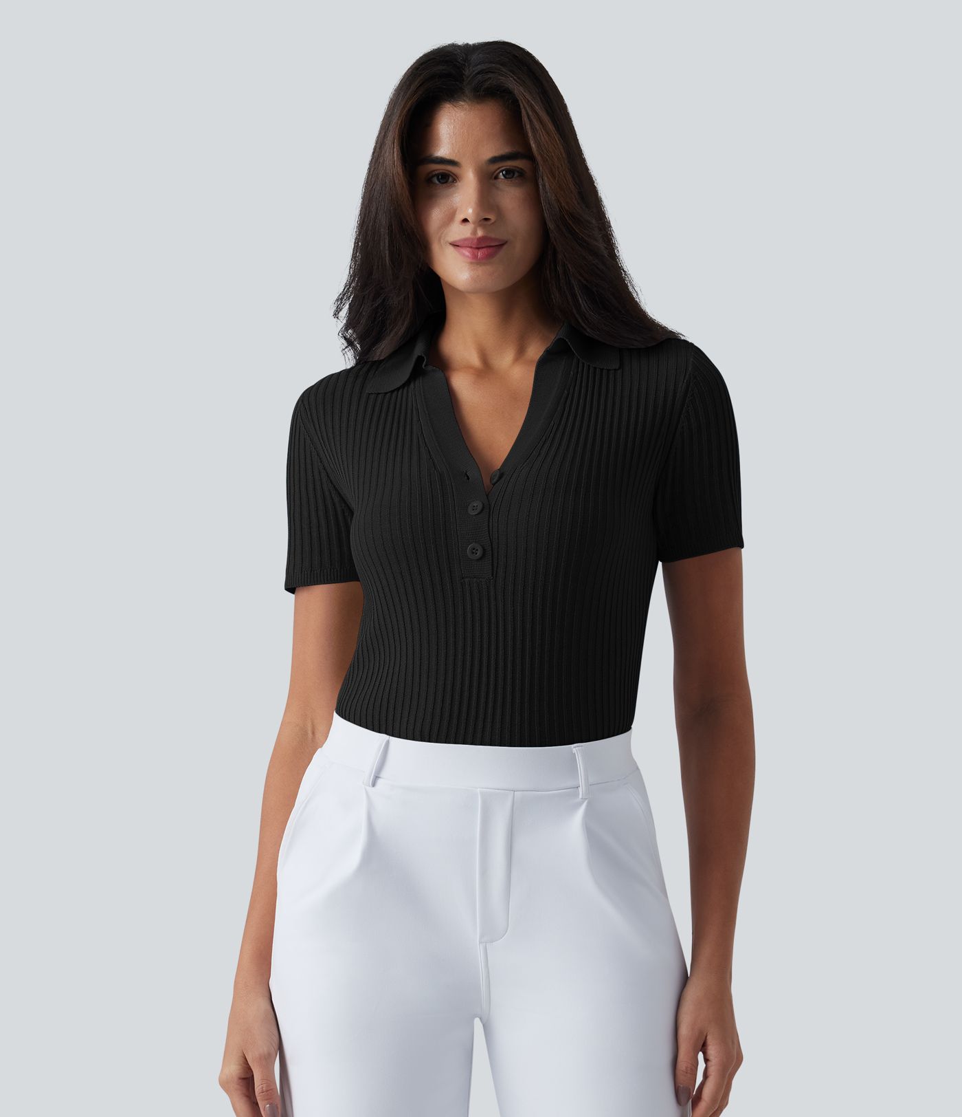 Polo Short Sleeve Work Sweater