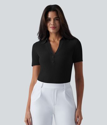 Polo Short Sleeve Work Sweater