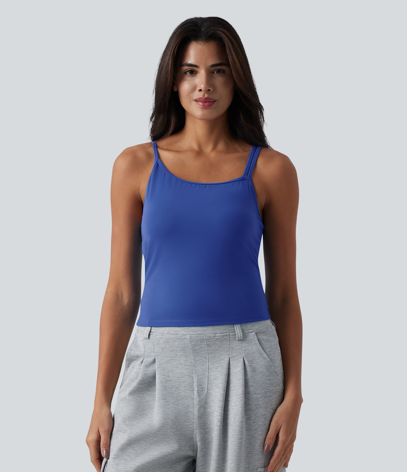 SoftlyZero™ Plush Asymmetric Neck Built-in Bra Casual Tank Top