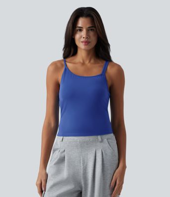 SoftlyZero™ Plush Asymmetric Neck Built-in Bra Casual Tank Top