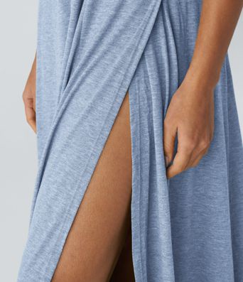 U Neck Flowy Maxi Casual Tank Dress