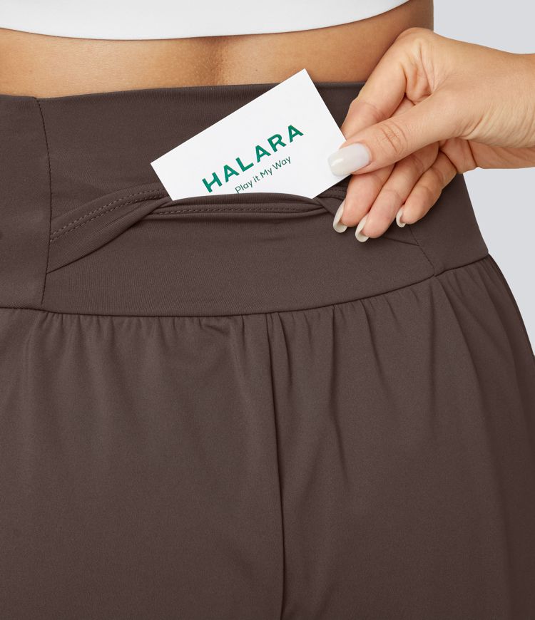 SoftlyZero™ Airy Super High Waisted 2-in-1  Cool Touch Yoga Shorts 5'' with Pockets-Longer Length