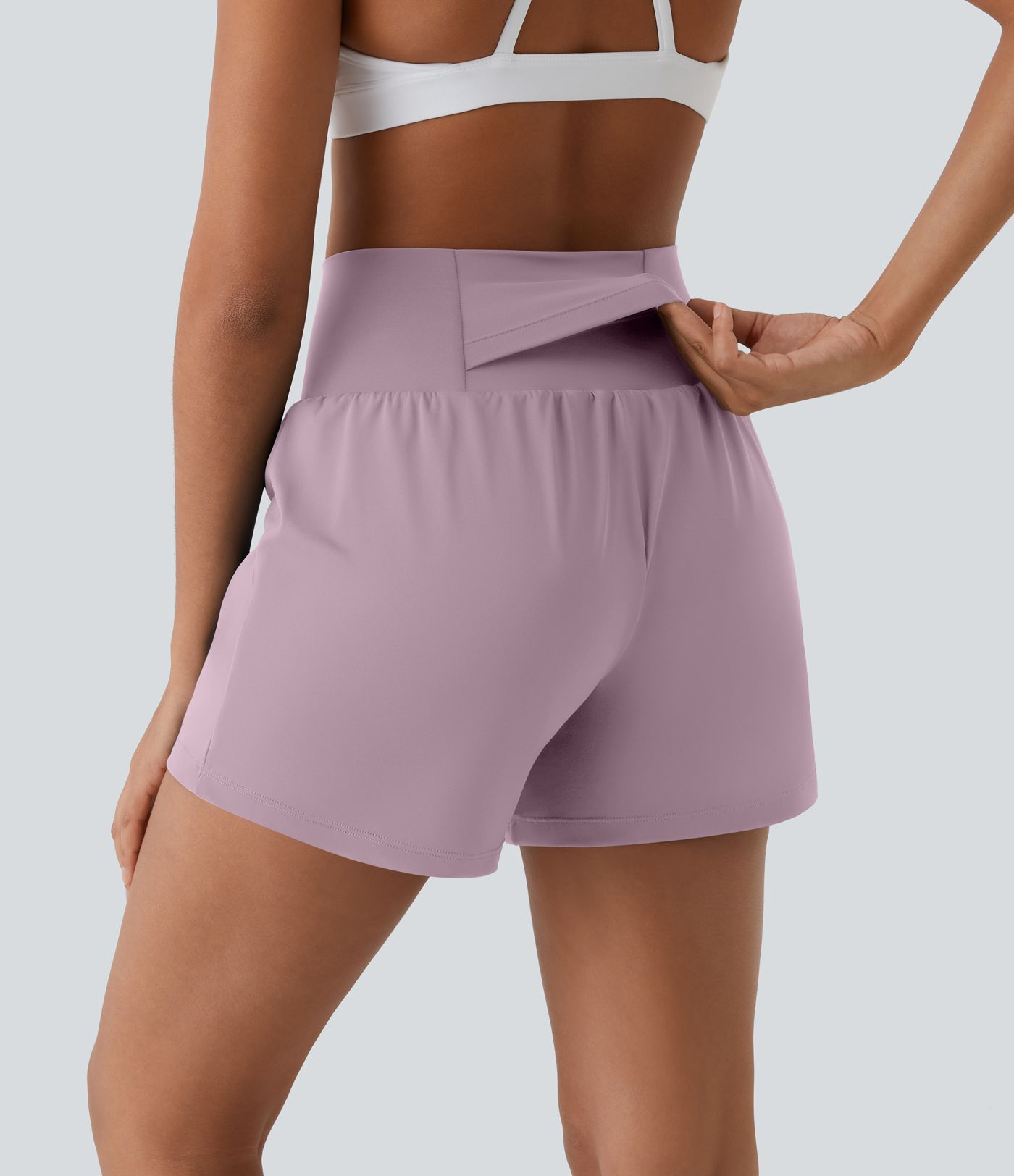 SoftlyZero™ Airy Super High Waisted 2-in-1  Cool Touch Yoga Shorts 5'' with Pockets-Longer Length