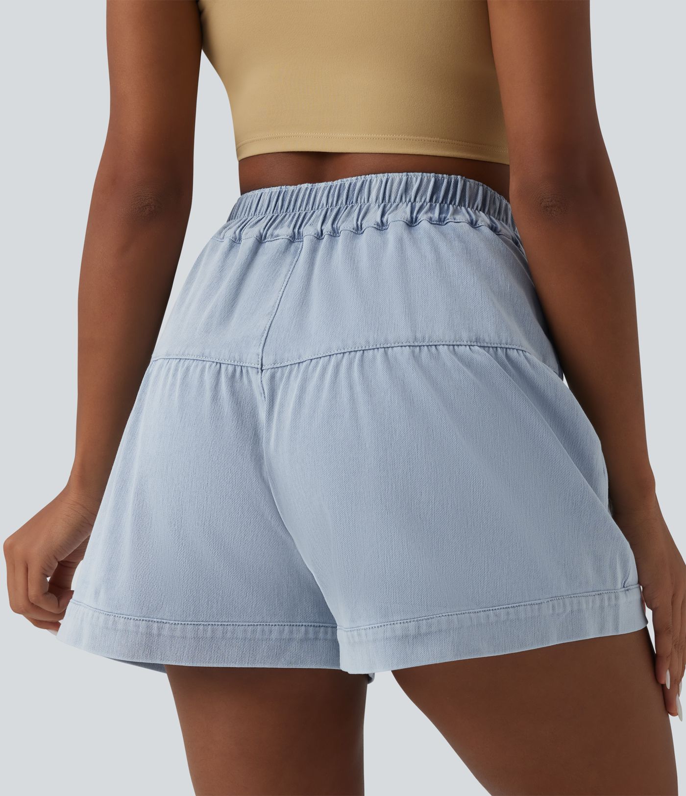 Halara Flex™ High Waisted Denim Casual Shorts 3'' with Pockets