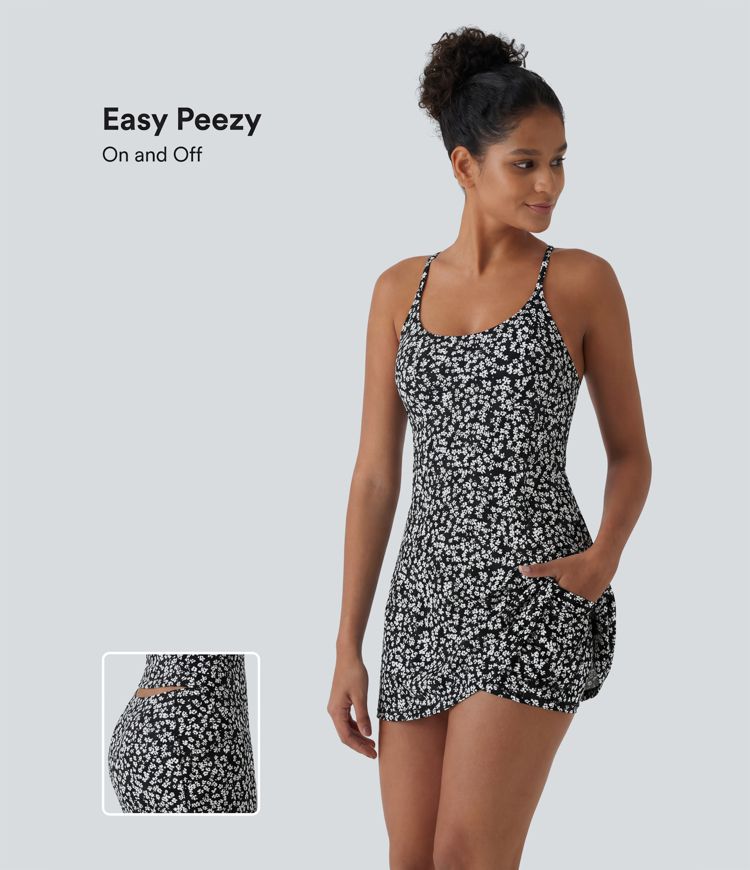 SoftlyZero™ Plush Ditsy Floral Dance Active Dress-Easy Peezy Edition
