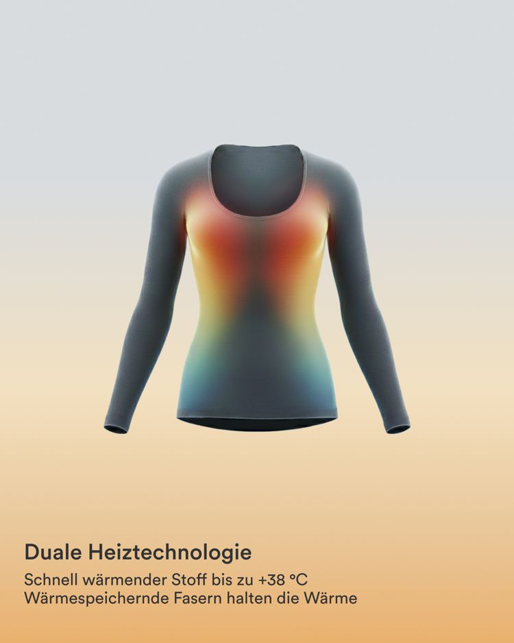 Warm work T-shirt with a round neck and long sleeves