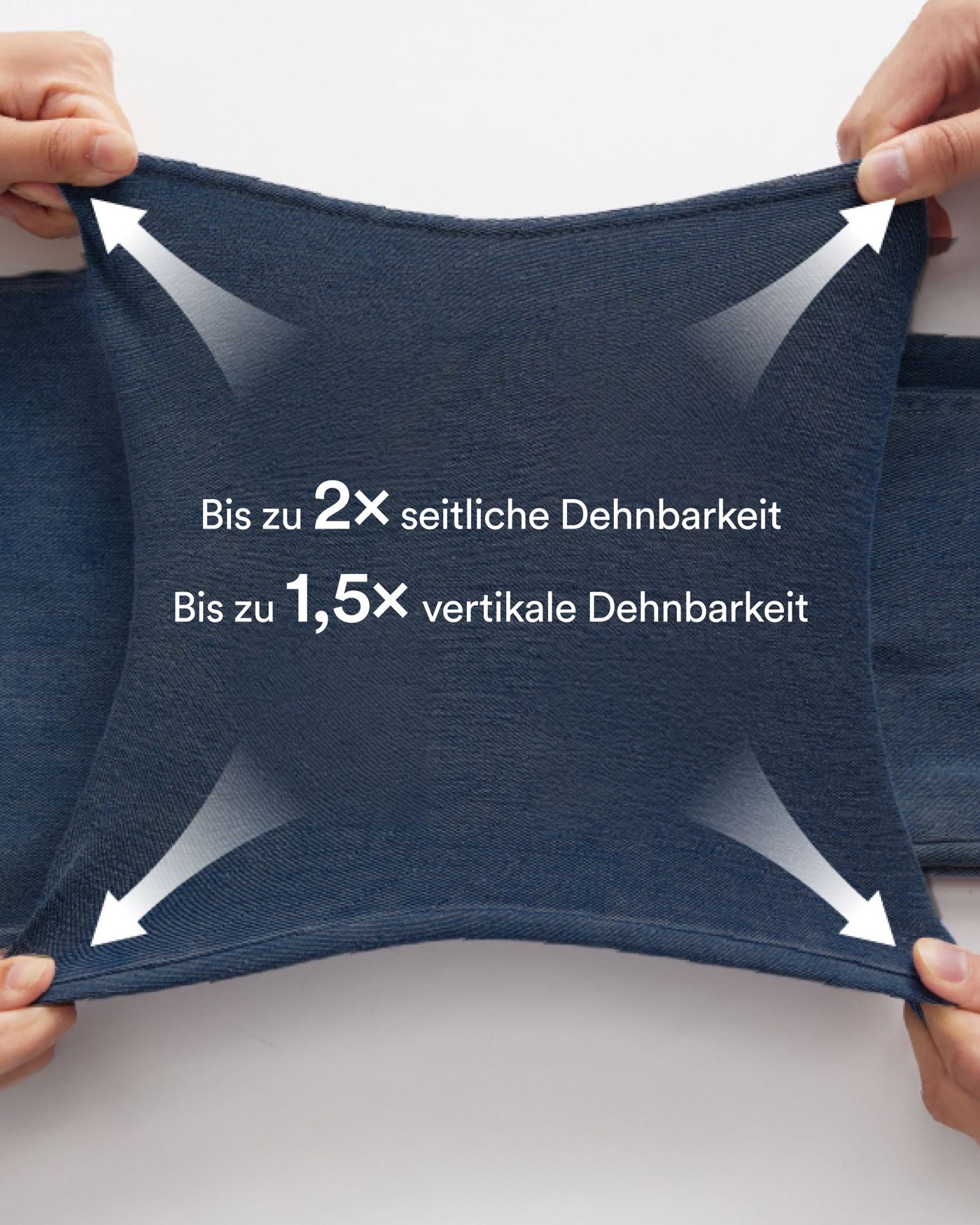 Halara Flex™ Baggy Jeans aus verwaschenem Stretch-Strick mit hohem Bund, mehreren Taschen und weitem Bein, Wide Leg Jeans