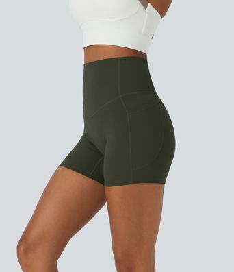 Halara UltraSculpt™ - Formende Workout-Leggings mit hohem Bund, Seitentaschen und Bauchkontrolle - 12,7 cm