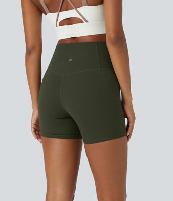 Halara UltraSculpt™ - Formende Workout-Leggings mit hohem Bund, Seitentaschen und Bauchkontrolle - 12,7 cm