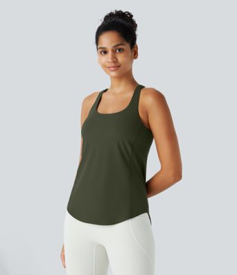 Halara UltraSculpt™ Round Neck Curved Hem Workout Tank Top Halara UltraSculpt™ Round Neck Curved Hem Workout Tank Top