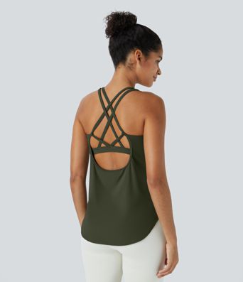 Halara UltraSculpt™ Round Neck Curved Hem Workout Tank Top Halara UltraSculpt™ Round Neck Curved Hem Workout Tank Top