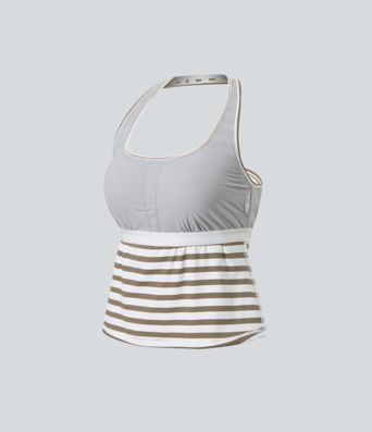 Halter Stripe Yoga Tank Top