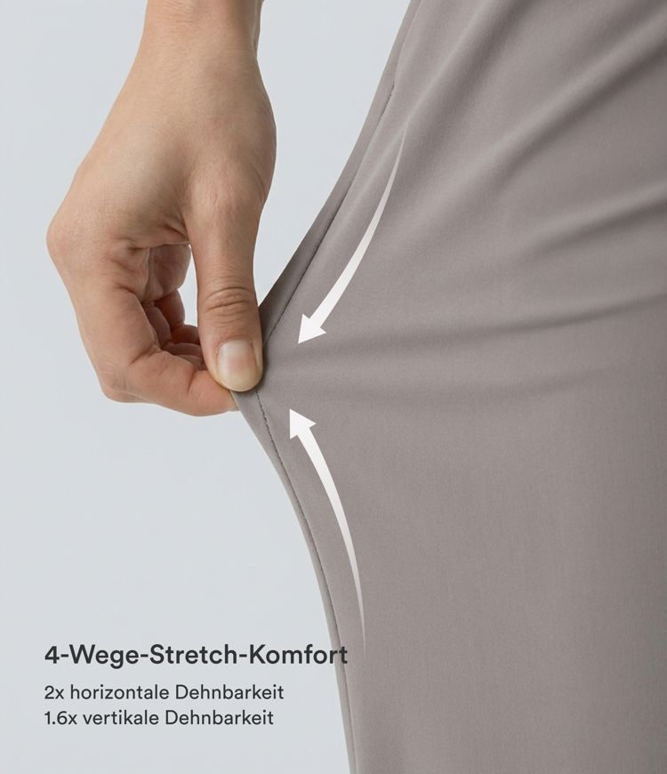 Halara Flex™ Figurformende Stoffhose aus Micro-Waffel-Stoff mit hohem Bund, weitem Bein, Seitentasche, Energiehose