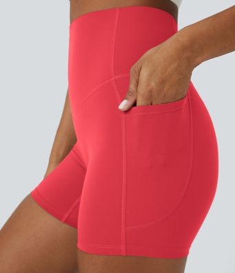 Halara UltraSculpt™ High Waisted Tummy Control Side Pocket Shaping Training Biker Shorts 5''