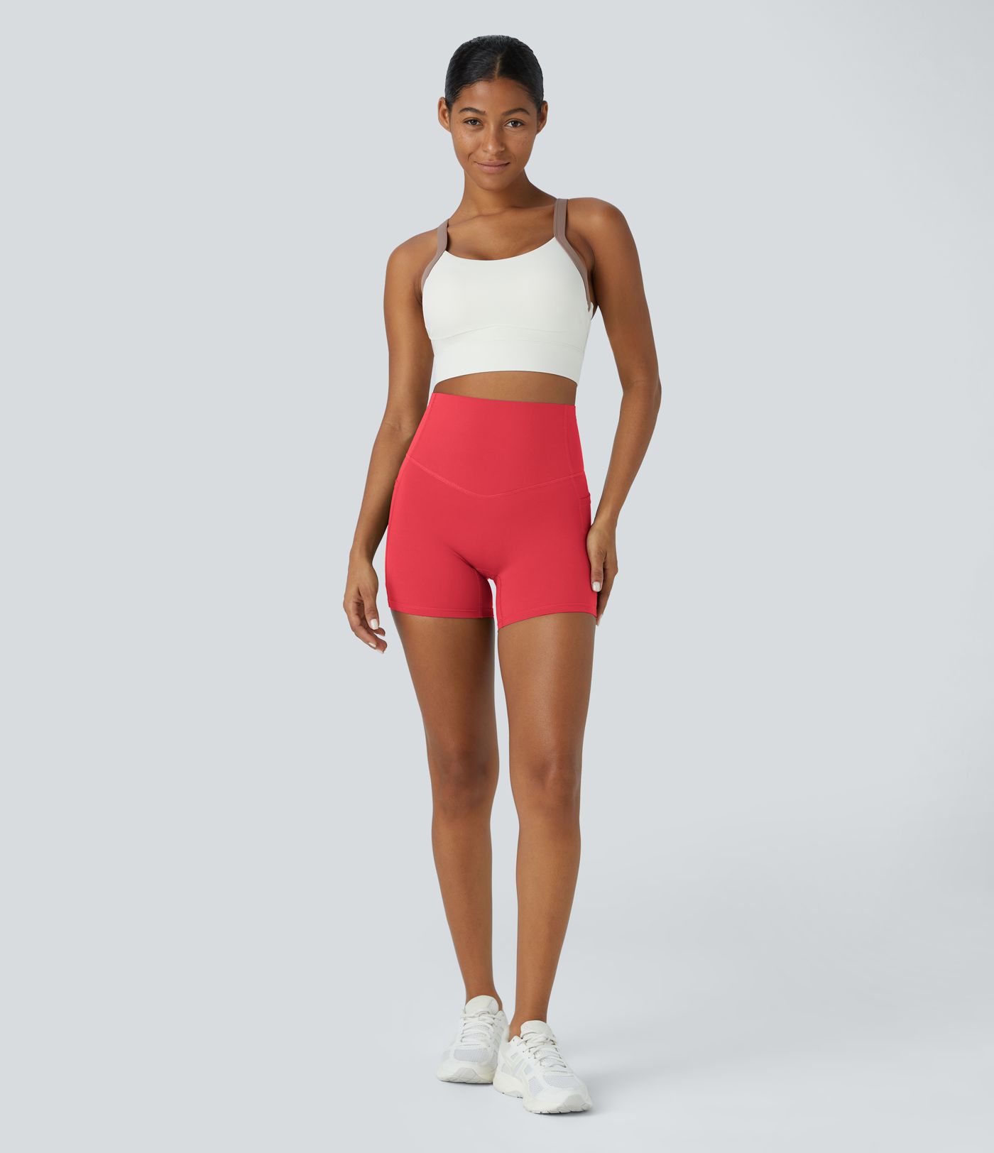 Halara UltraSculpt™ High Waisted Tummy Control Side Pocket Shaping Training Biker Shorts 5''