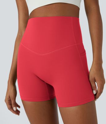 Halara UltraSculpt™ High Waisted Tummy Control Side Pocket Shaping Training Biker Shorts 5''