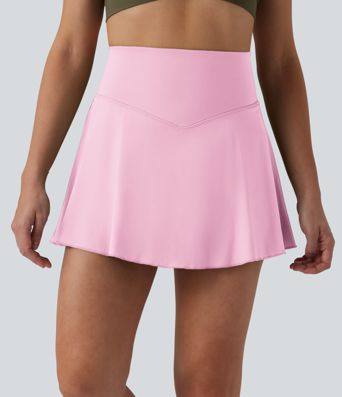 Softlyzero™ Airy High Waisted Tummy Control 2-in-1 Cool Touch Mini Tennis Skirt with Pockets-UPF50+