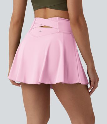 Softlyzero™ Airy High Waisted Tummy Control 2-in-1 Cool Touch Mini Tennis Skirt with Pockets-UPF50+