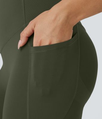 Halara UltraSculpt™ SoCinched Legging de Control Ventre Taille Haute Sculptant les Fesses avec Poches pour Entraînement