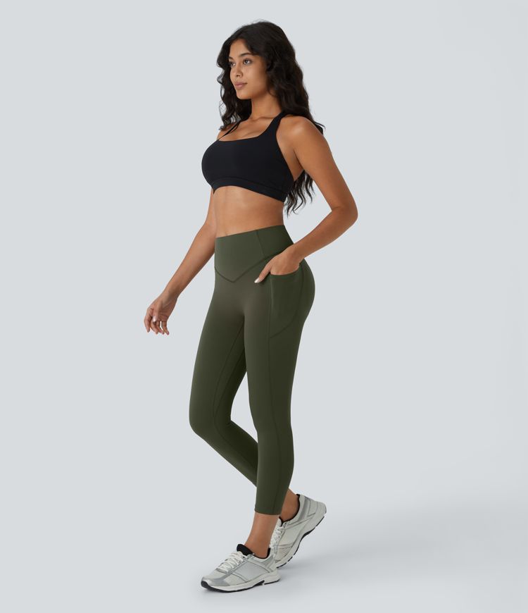 Halara UltraSculpt™ High Waisted Scrunch Butt Lifting Tummy Control Pocket Shaping Capri Training Leggings